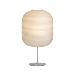 Common Table Lamp By Hay -Lighting Store 9452114009000 CommonTablelampbasesummitgreysteelstemandgreyterrazzobase Oblongshadeon
