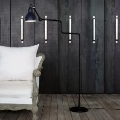 Lampe Gras N°411 Floor Lamp By La Lampe Gras -Lighting Store AMB 3 N411 BL BLUE OPEN