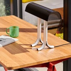 Anagram Table Lamp By Sam Weller For Hay -Lighting Store AnagramTableLampironblack PyramidTable01oaktabletoptomatoredframe