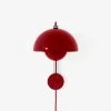 Flowerpot Wall Lamp VP8 By &Tradition -Lighting Store FlowerpotVP8VermillionRed off front cord