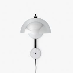 Flowerpot Wall Lamp VP8 By &Tradition -Lighting Store FlowerpotVP8 ChromePlated off wire front