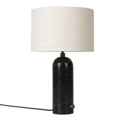 Gravity Table Lamp By Gubi -Lighting Store Gravity TableLamp Small BlackMarble Canvas off
