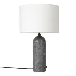 Gravity Table Lamp By Gubi -Lighting Store Gravity TableLamp Small GreyMarble White off
