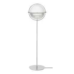 Multi-Lite Floor Lamp By Gubi -Lighting Store Multi Lite FloorLamp White Chrome Front