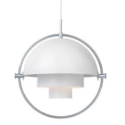 Multi-Lite Pendant By Gubi 28 Multi-Lite Pendant By Gubi -Lighting Store MultiLite Pendant Chrome White 1 On.hs