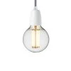NUD Classic White Porcelain With Textile Cord -Lighting Store NUD Classic White