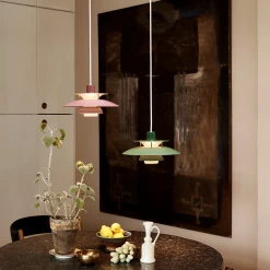 PH5 Mini Pendant Light By Louis Poulsen -Lighting Store PH 5 Mini Rose and Green Hellerup 02731