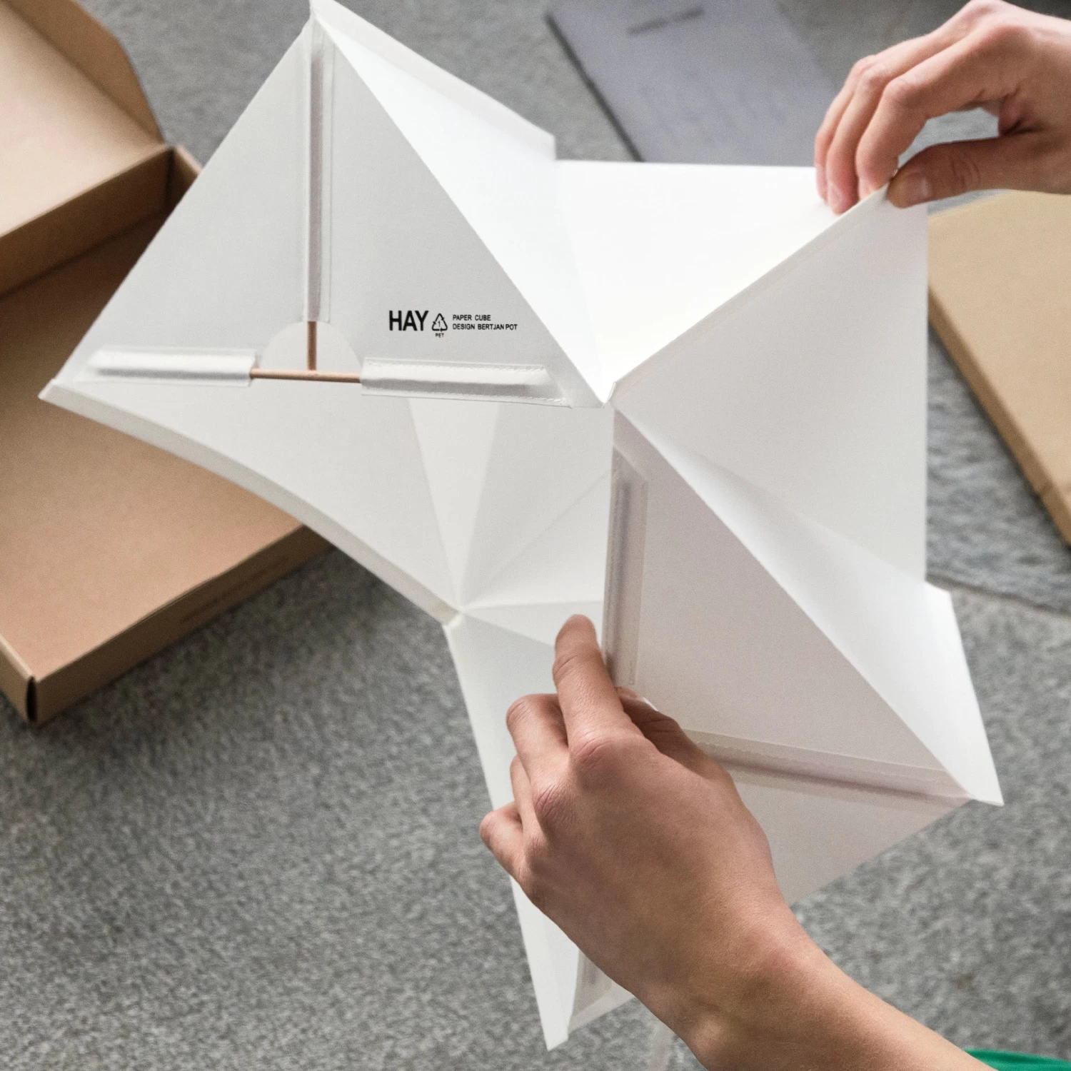 Paper Cube Table Lamp By Bertjan Pot For Hay 6 Paper Cube Table Lamp By Bertjan Pot For Hay - Image 4