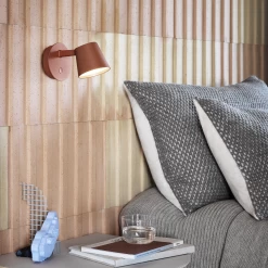 Tip Wall Lamp By Muuto -Lighting Store Tip Wall lamp copper brown airy half side table grey twine cushion grey rythm throw light grey muuto med res