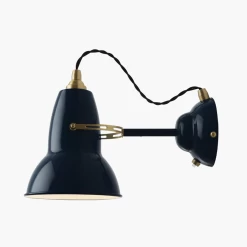 Original 1227 Brass Wall Light By Anglepoise -Lighting Store original 1227 brass wall light ink blue2